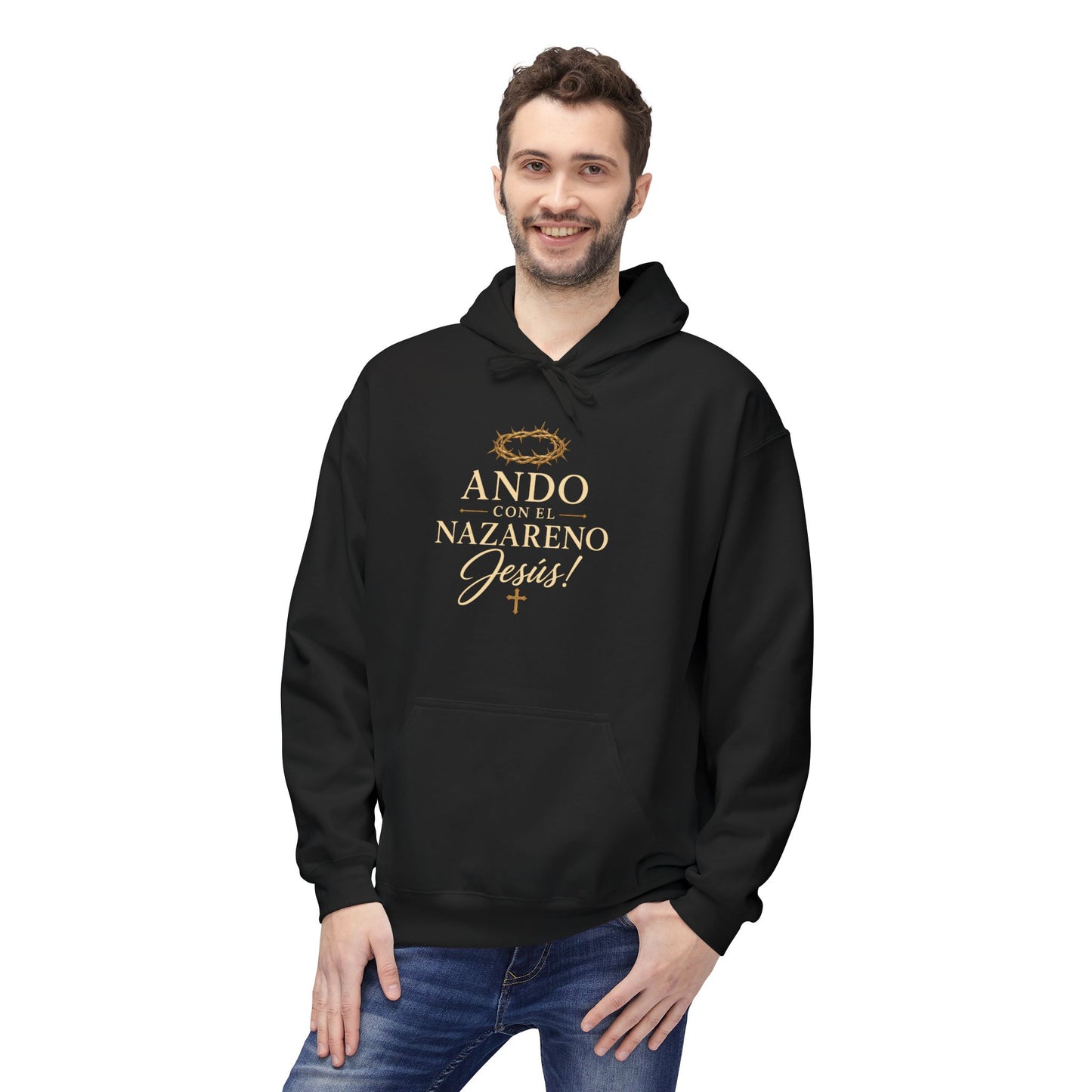 Unisex Midweight Softstyle Fleece Hoodie Ando Con El Nazareno - Jesus