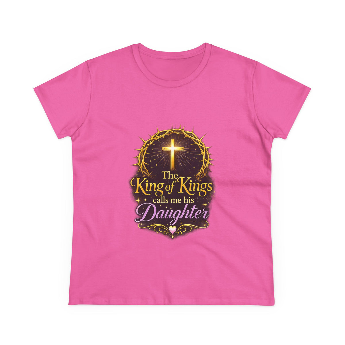 Christian Women's Tee - "The King of Kings Calls Me His Daughter" Faith Graphic Shirt