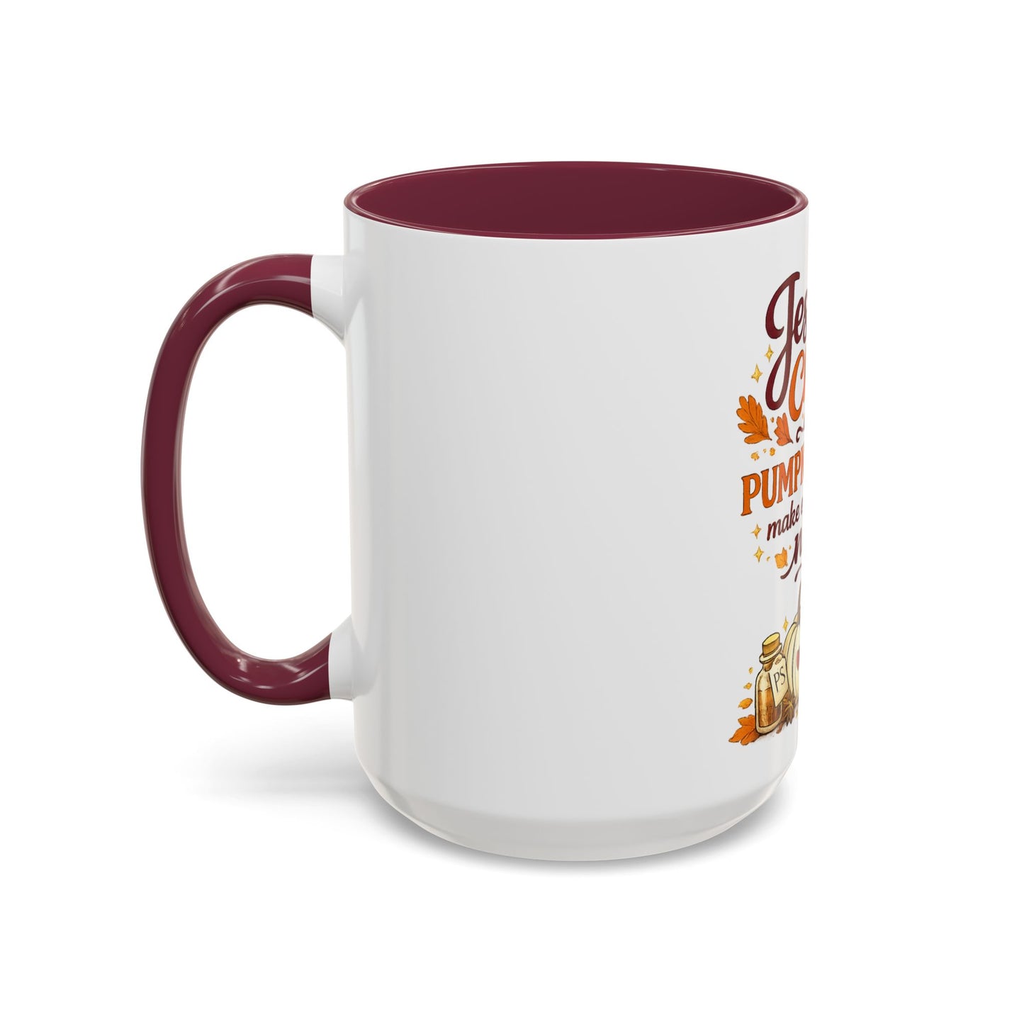 Jesus Christ and Pumpkin Spice Mug — Fall Christian Coffee Cup (11oz/15oz)
