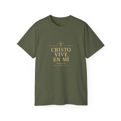 Cristo Vive En Mí Tee — Spanish Christian Faith T-Shirt (Gálatas 2:20)