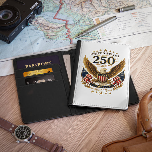 250th USA Anniversary Eagle Passport Cover – 1776–2026 In God We Trust