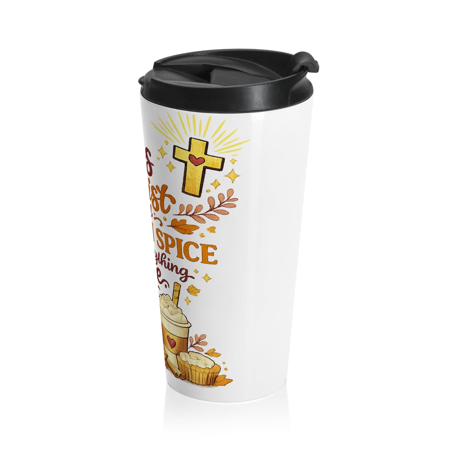Jesus, Christ & Pumpkin Spice Travel Mug — Faith + Fall Coffee Tumbler