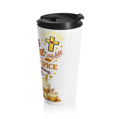 Jesus, Christ & Pumpkin Spice Travel Mug — Faith + Fall Coffee Tumbler