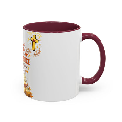 Jesus Christ and Pumpkin Spice Mug — Fall Christian Coffee Cup (11oz/15oz)