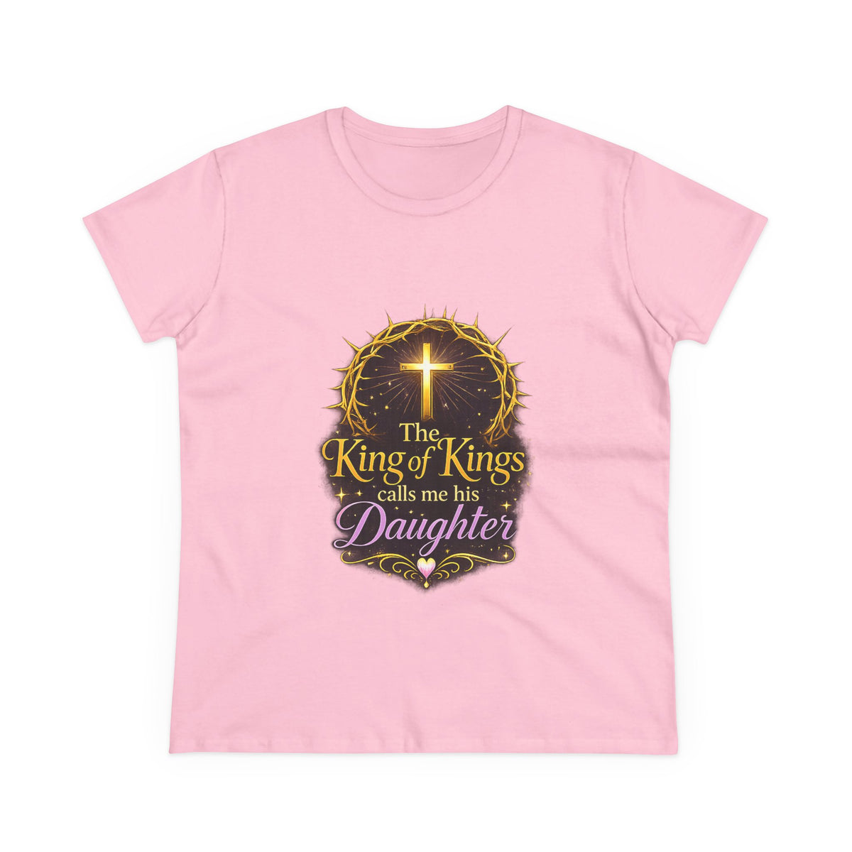 Christian Women's Tee - "The King of Kings Calls Me His Daughter" Faith Graphic Shirt