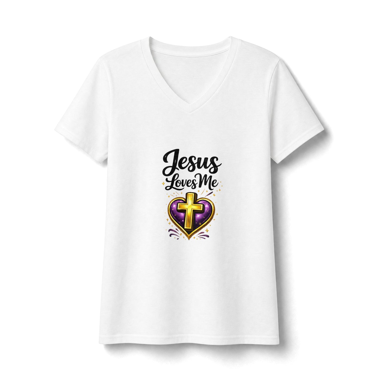 Jesus Loves Me - Matching Pet Mom V-Neck Tee