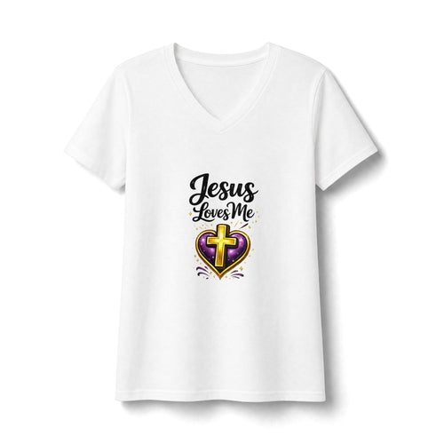 Jesus Loves Me - Matching Pet Mom V-Neck Tee