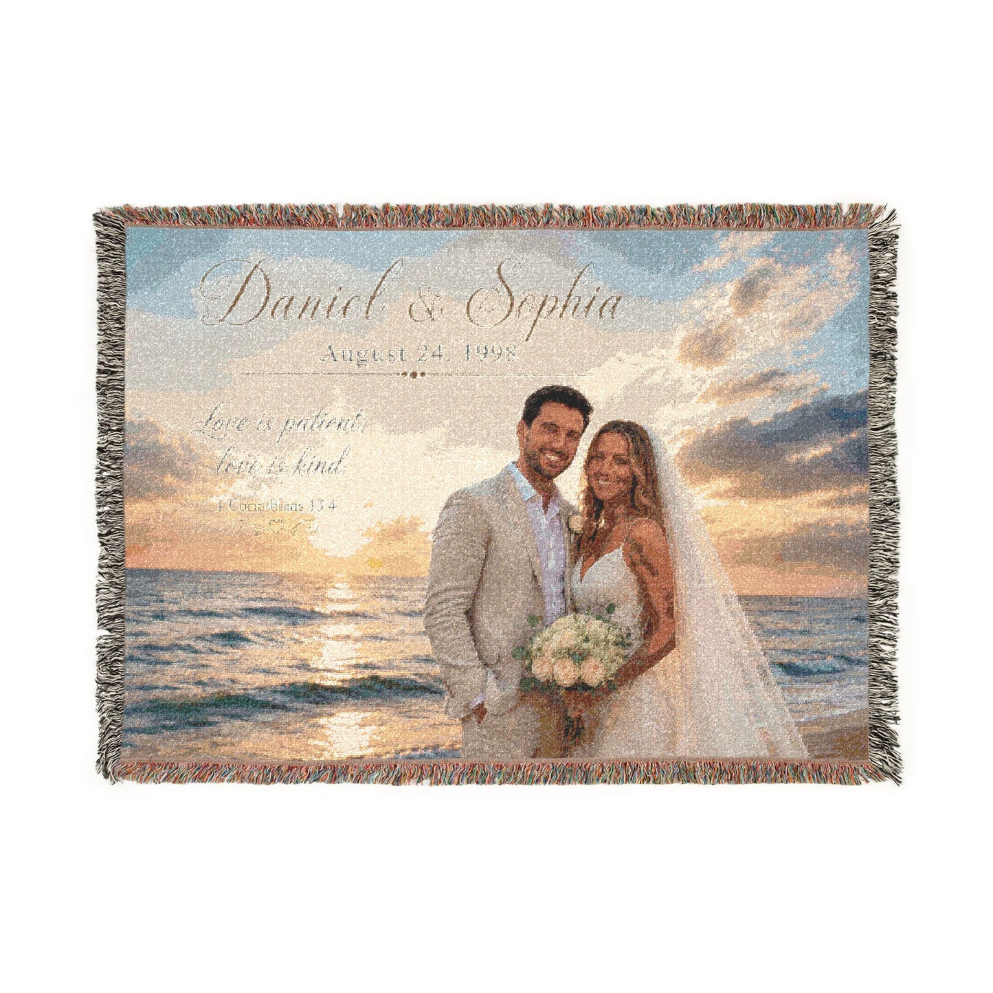 Wedding - Personalized Photo Woven Blanket