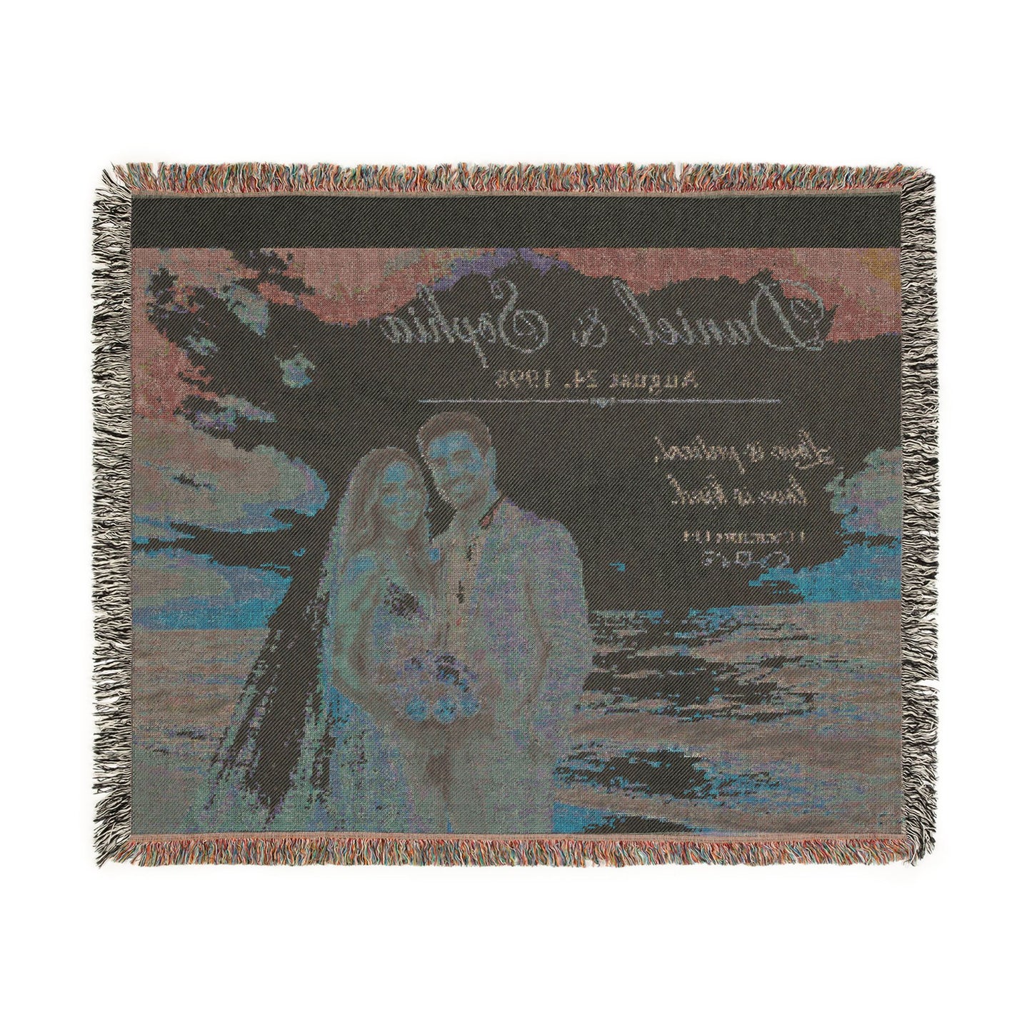 Wedding - Personalized Photo Woven Blanket