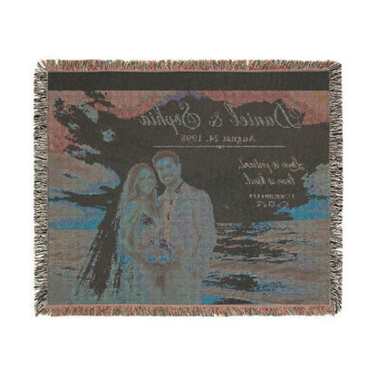 Wedding - Personalized Photo Woven Blanket