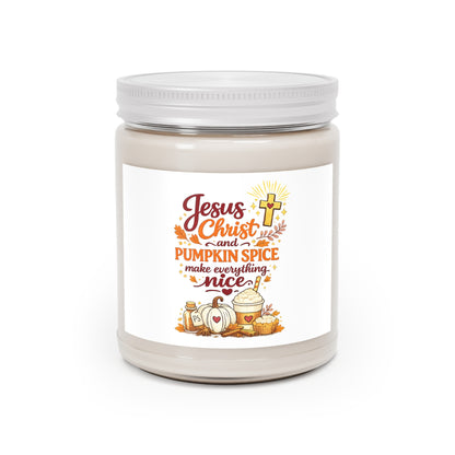 Scented Soy Candles with White Lid, 9oz