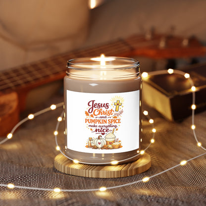 Scented Soy Candles with White Lid, 9oz