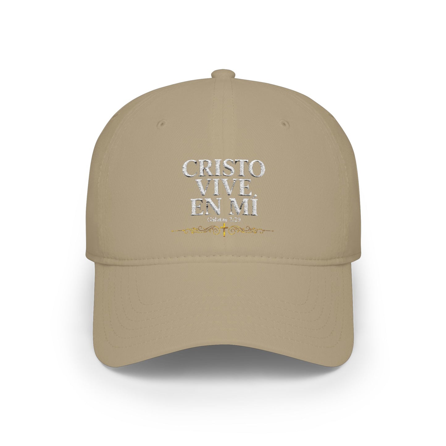 Cristo Vive En Mi Baseball Cap — Spanish Christian Faith Hat
