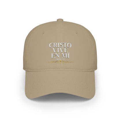 Cristo Vive En Mi Baseball Cap — Spanish Christian Faith Hat