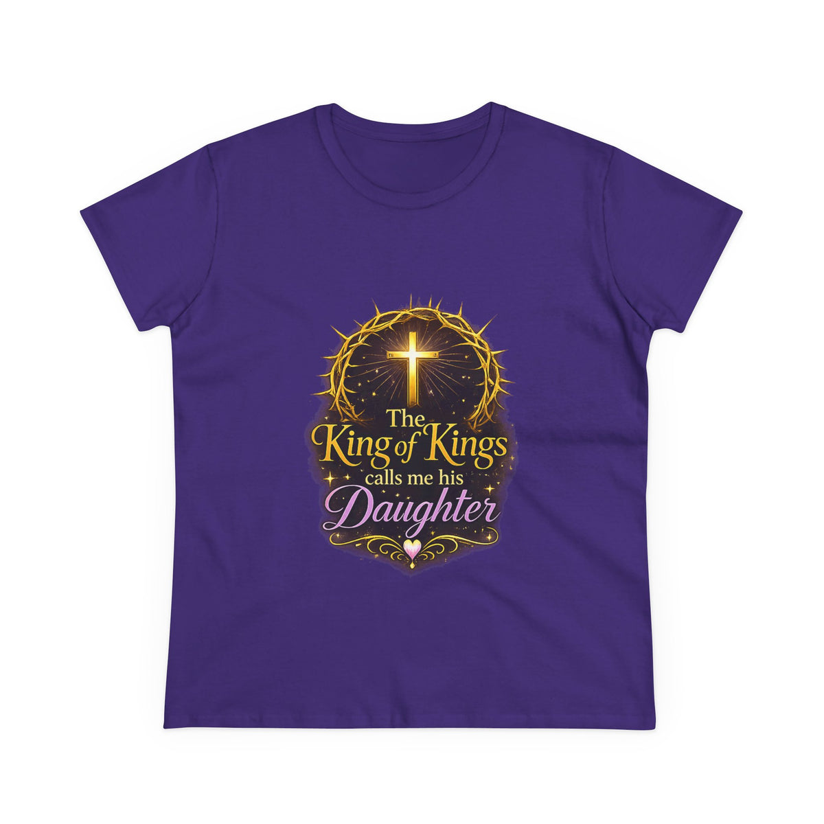 Christian Women's Tee - "The King of Kings Calls Me His Daughter" Faith Graphic Shirt