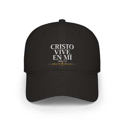 Cristo Vive En Mi Baseball Cap — Spanish Christian Faith Hat