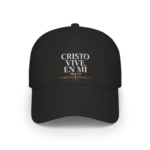 Cristo Vive En Mi Baseball Cap — Spanish Christian Faith Hat