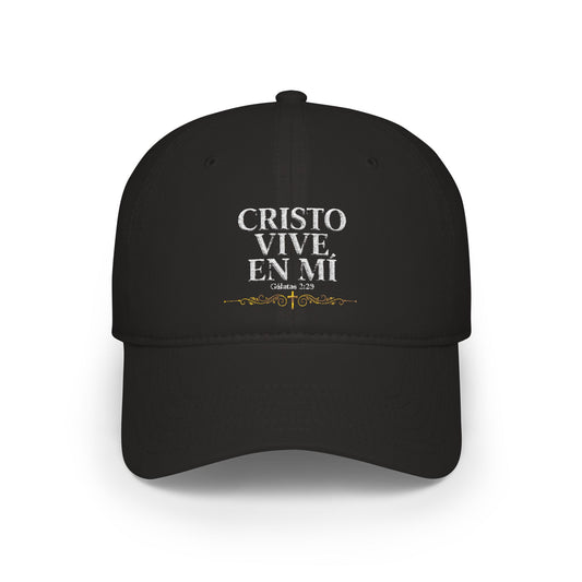 Cristo Vive En Mi Baseball Cap — Spanish Christian Faith Hat